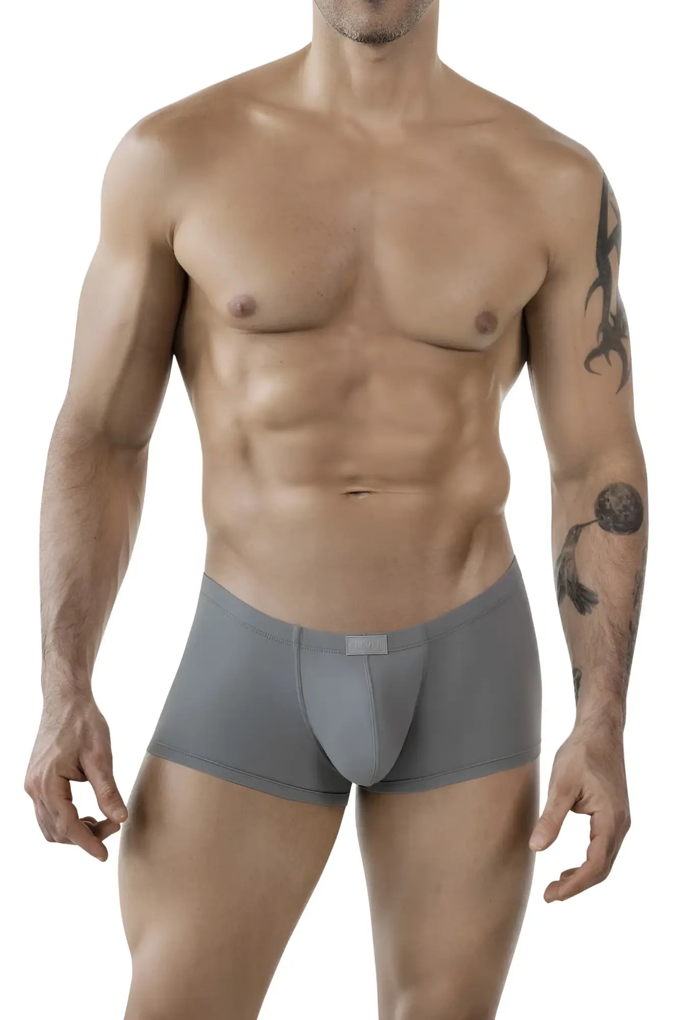 Clever 1842 Buenavista trunks in gray with smooth form-fitting fabric and subtle front pouch design for men