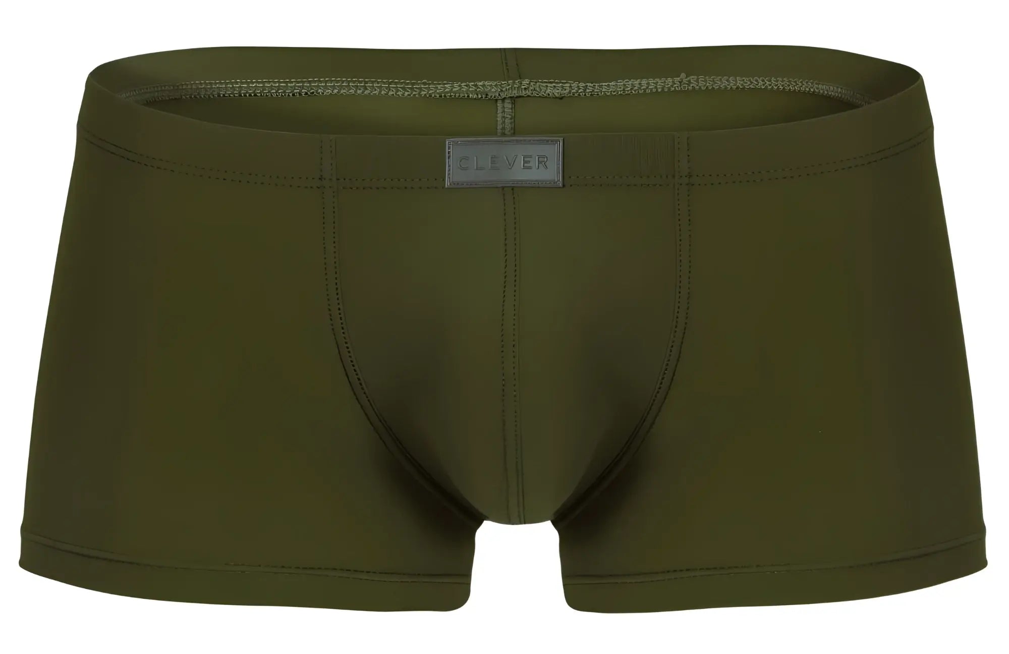 Olive green clever 1842 buenavista trunks men’s boxer briefs with sleek form-fitting design and subtle brand label on waistband