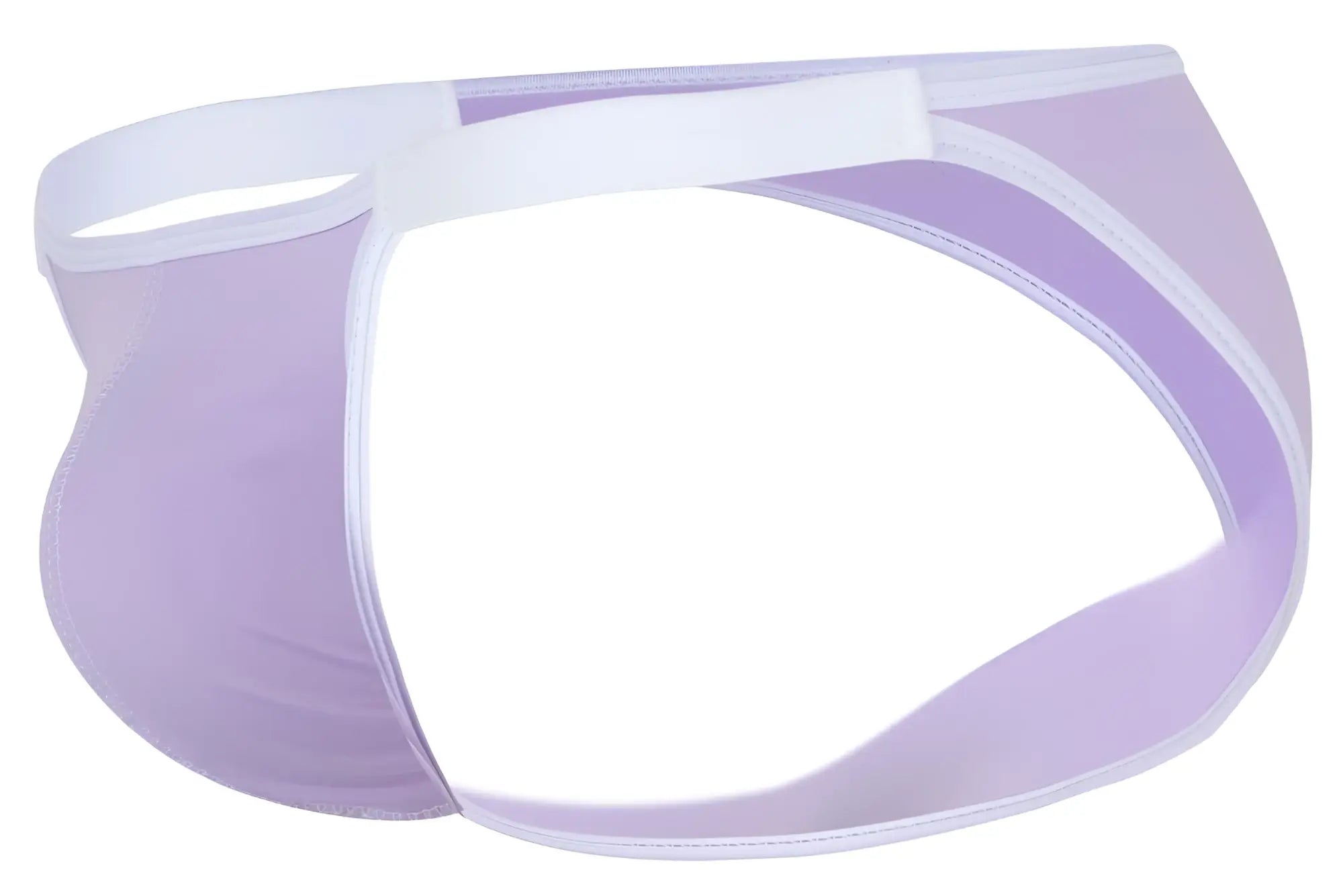 Lavender mesh briefs with white elastic waistband and side seams from clever 1848 relax bikini color lilac collection