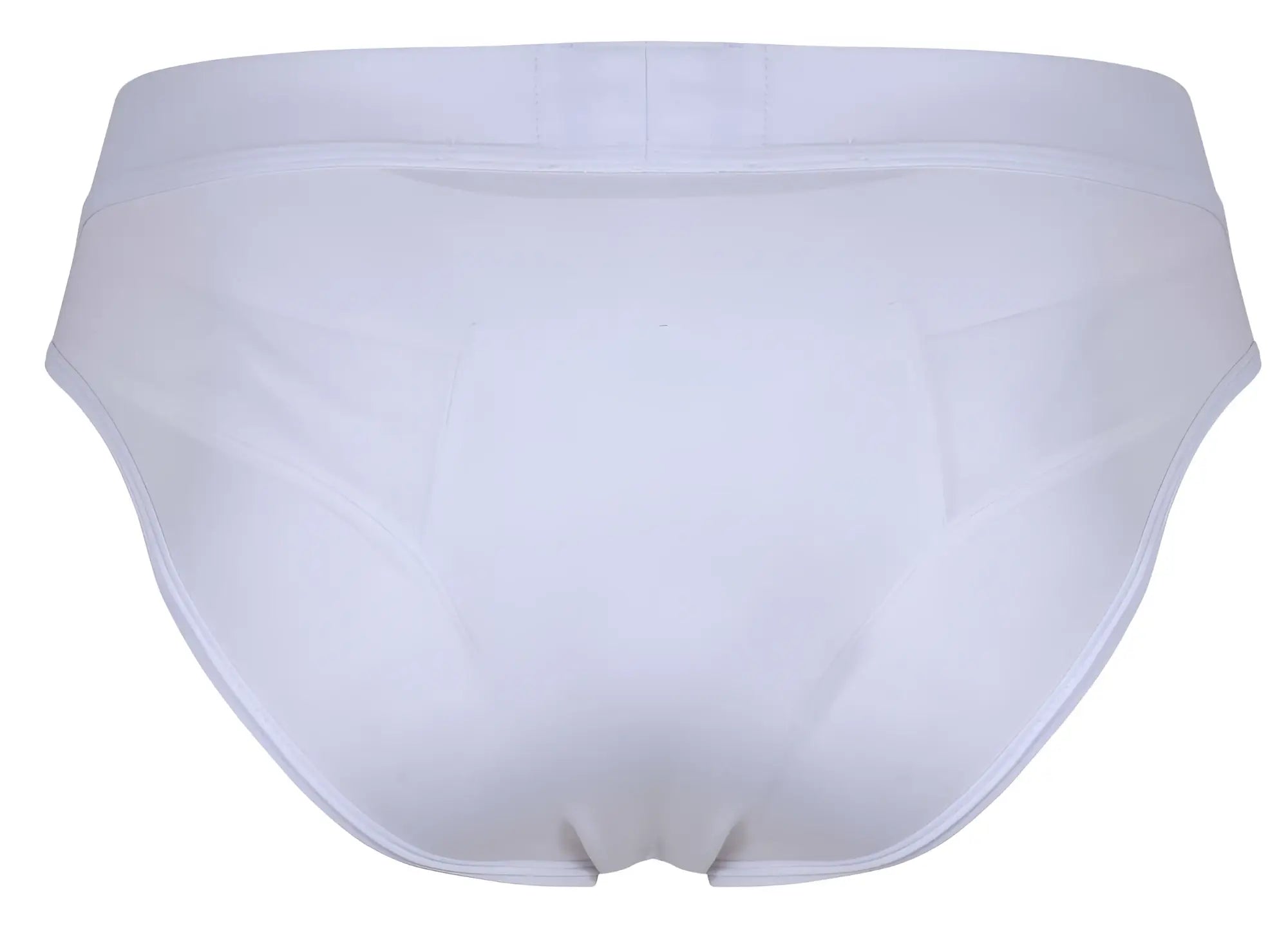 Clever 1849 Eros bikini white briefs with smooth seamless fabric and minimalist clean design front view