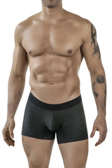 Clever 1850 laberin black boxer briefs with subtle geometric pattern and solid black waistband for comfortable wear