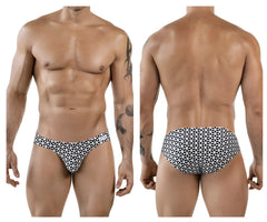 Men’s swim trunks clever 1857 cuadricula bikini in black and white geometric pattern for beachwear