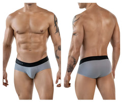 Gray clever 1862 oneal briefs with a black waistband featuring the brand name in white lettering front view