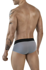 Gray textured clever 1862 oneal briefs with a black elastic waistband for comfortable everyday wear