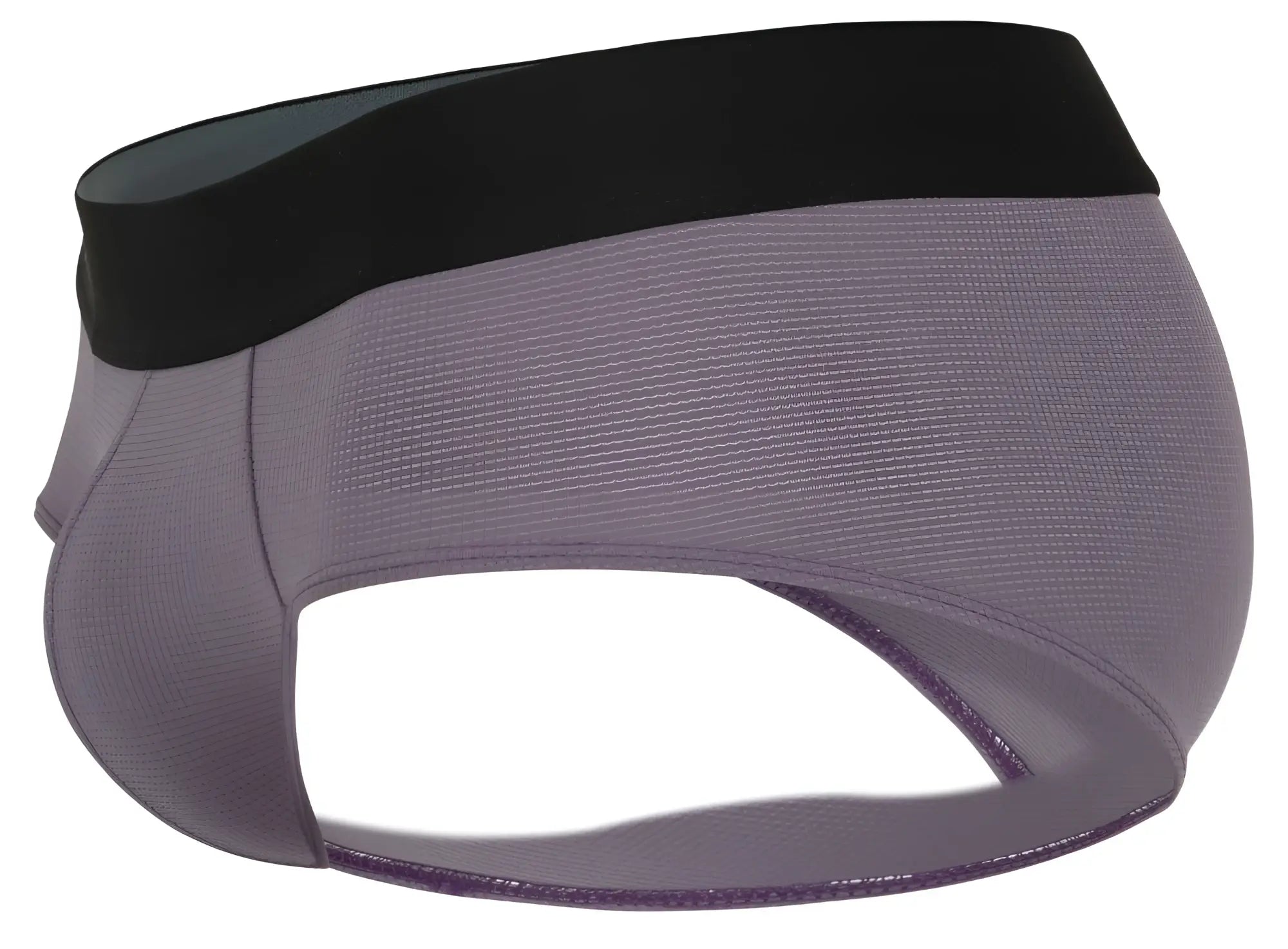 Gray and black clever 1862 oneal briefs with ribbed texture and elastic waistband in lilac color