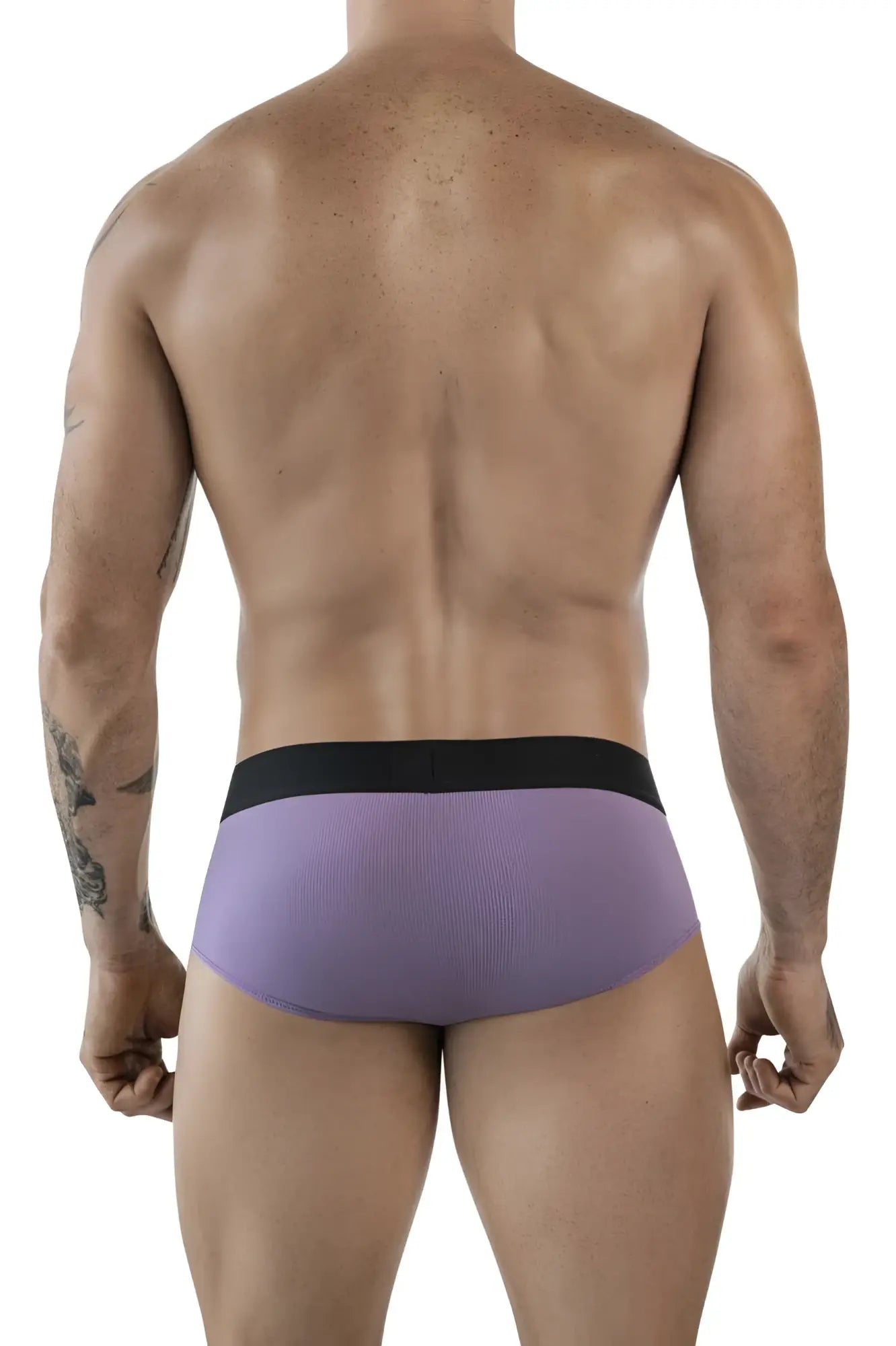 Purple ribbed briefs with a black waistband from clever 1862 oneal briefs color lilac for comfortable everyday wear