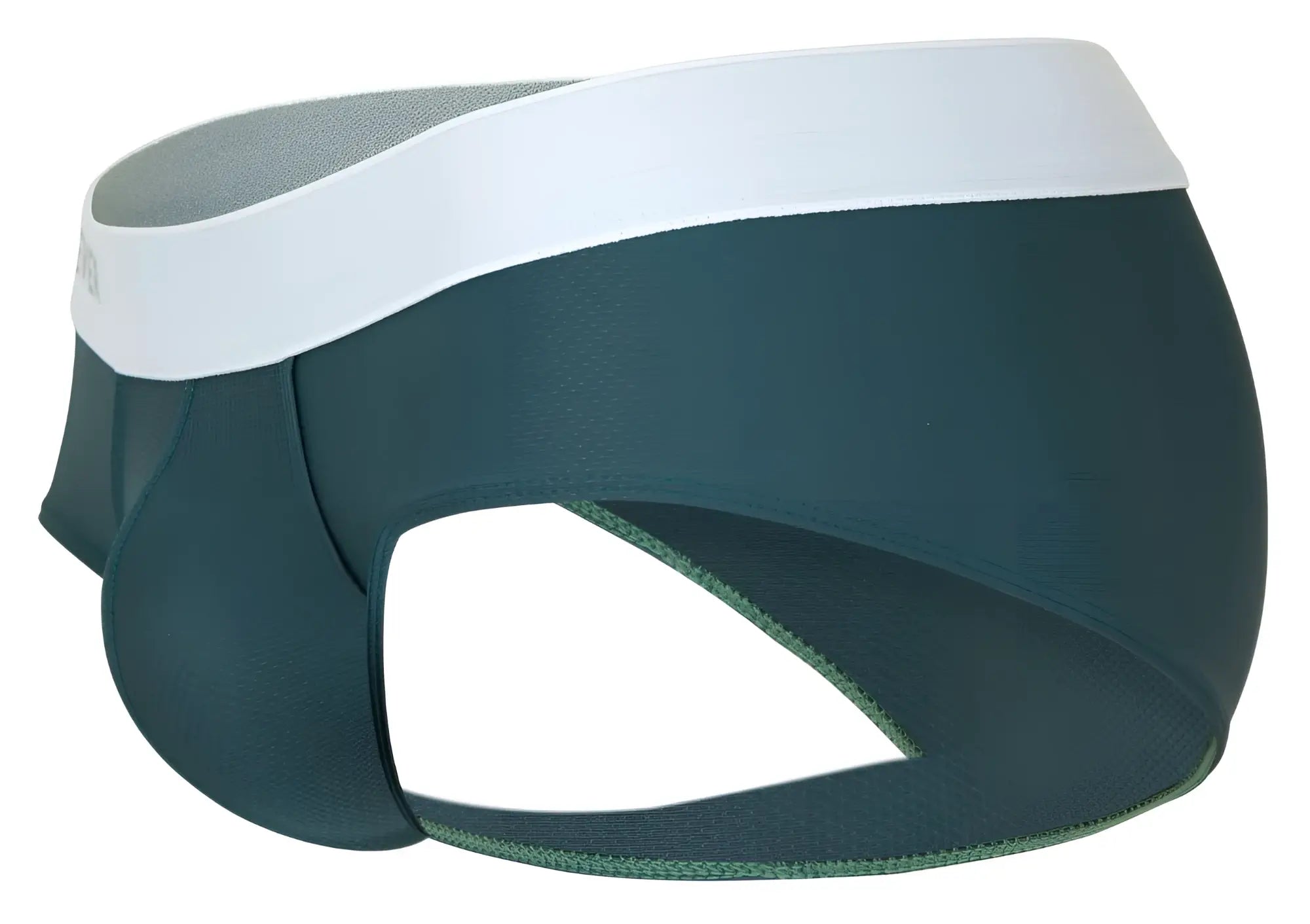 Dark green clever 1863 Lecler athletic briefs with white waistband and subtle stitching details