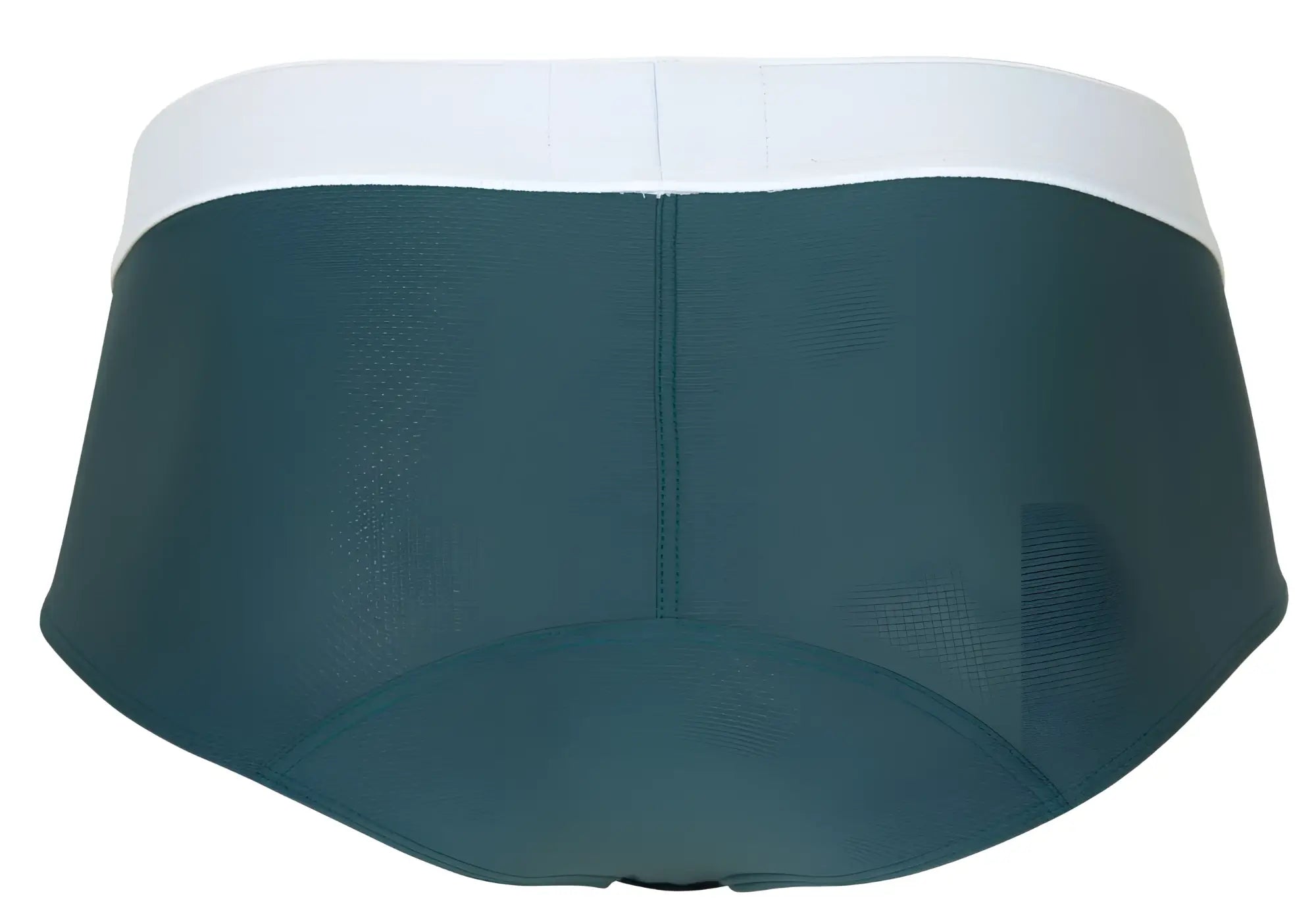 Dark green clever 1863 lecler briefs with contrasting white waistband made from soft comfortable fabric
