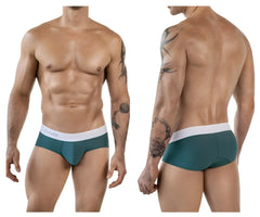 Clever 1863 lecler briefs in teal green with a white waistband featuring clever branding in black lettering
