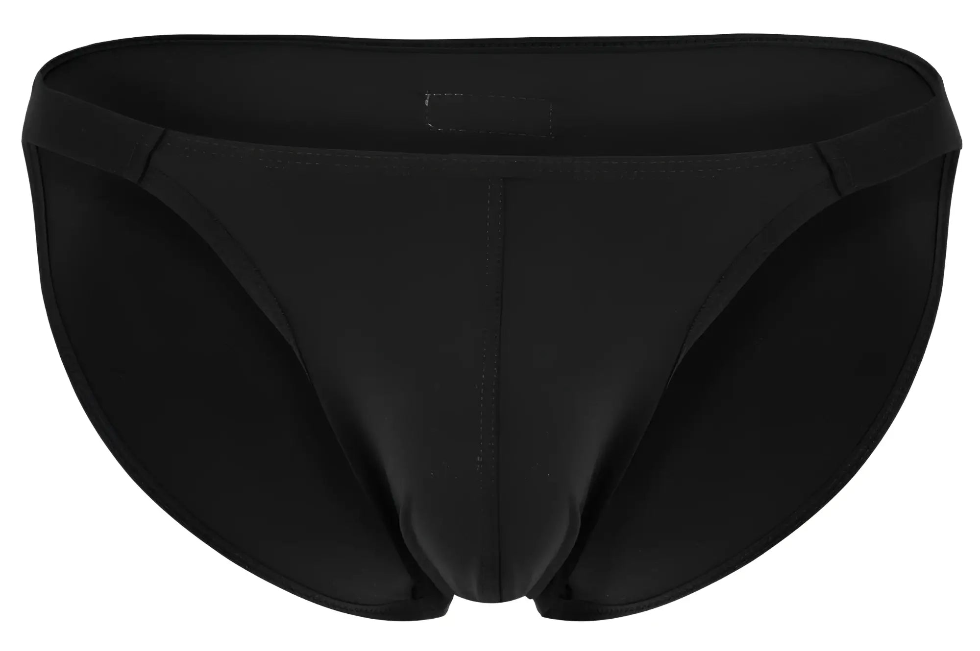 Clever 1865 oomph bikini black briefs with smooth seamless construction and form-fitting design shown from the backside