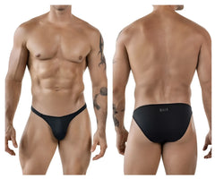 Black clever 1865 oomph bikini briefs with smooth stretchy fabric and subtle brand tag on the back
