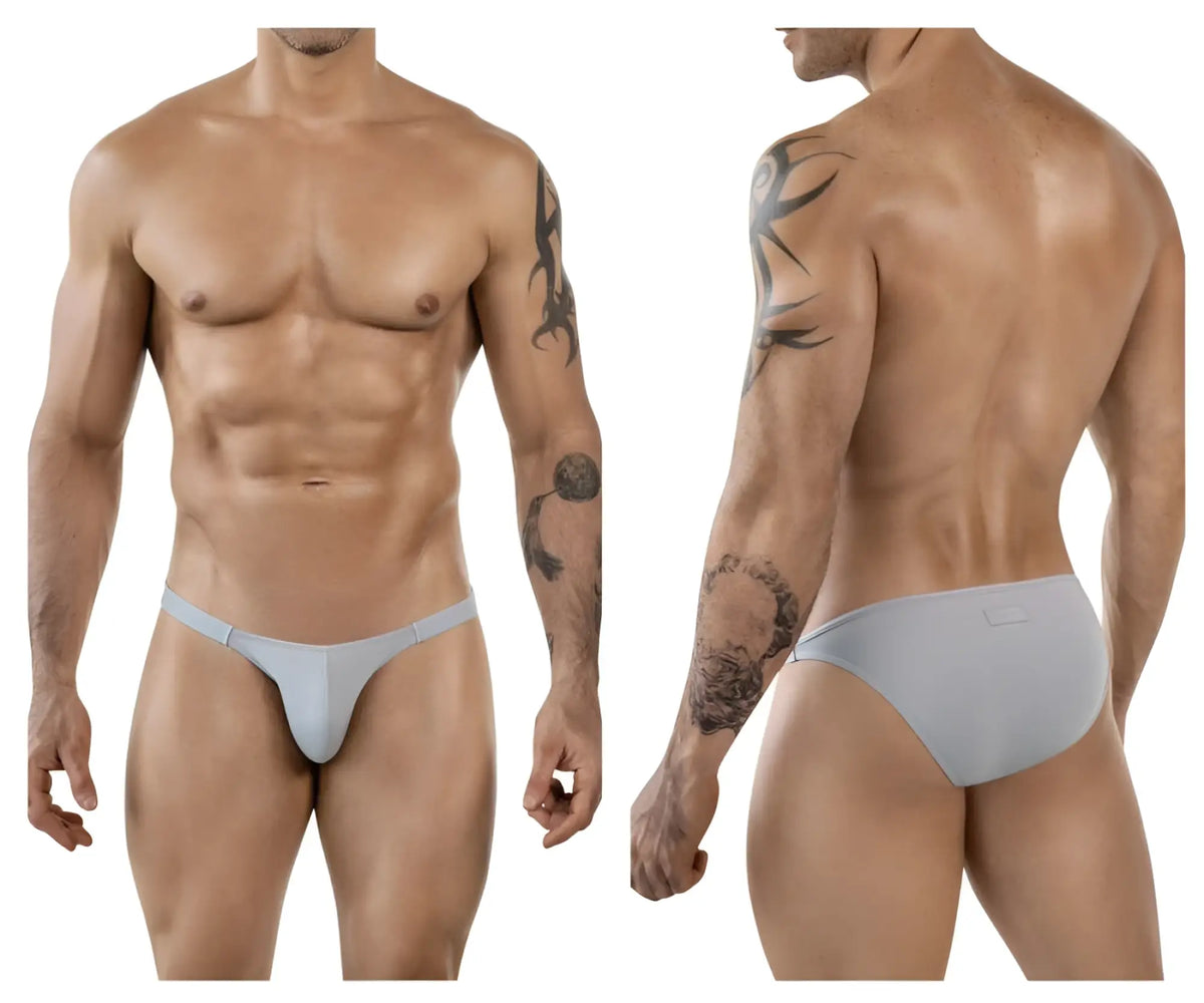 Light gray Clever 1865 Oomph Bikini seamless men’s briefs with smooth fabric finish and minimalistic design