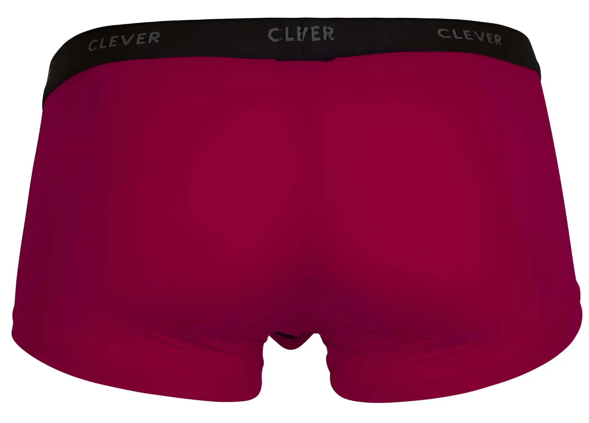 Clever 1866 Tokio trunks men’s boxer briefs in solid deep red with black elastic waistband featuring clever logo