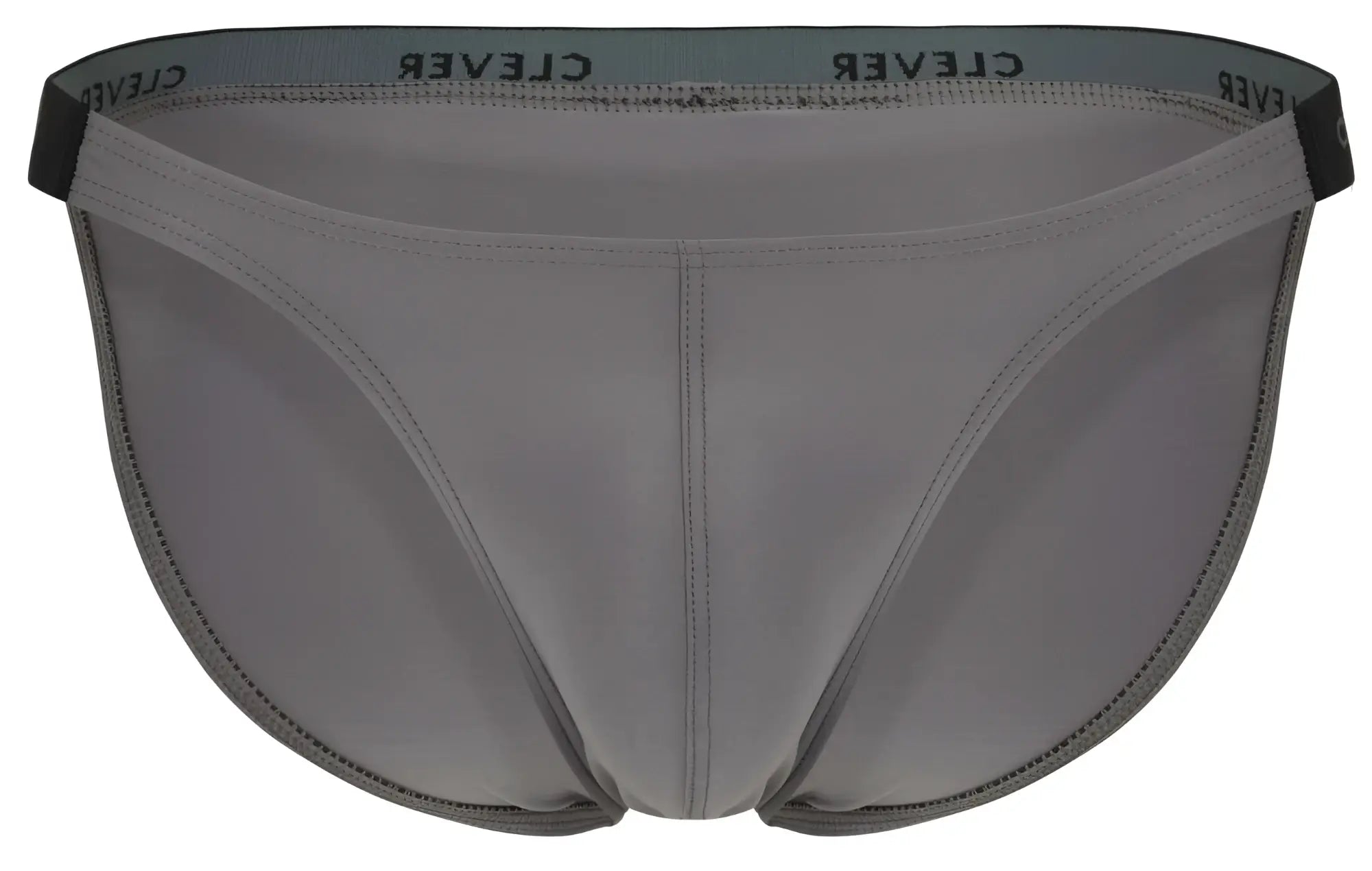 Gray clever 1867 tokio bikini briefs with smooth form-fitting fabric and black elastic waistband for comfortable wear
