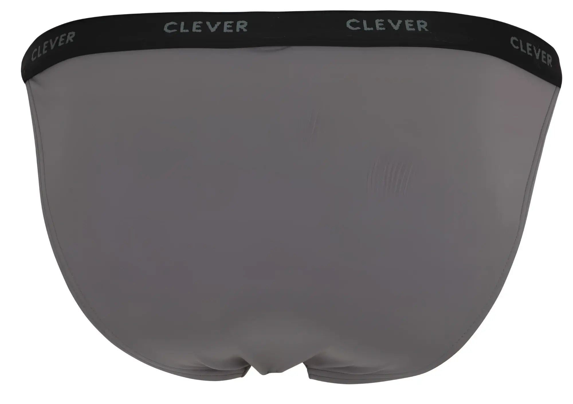 Gray clever 1867 tokio bikini briefs with black elastic waistband featuring clever logo in white font