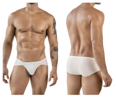 Clever 1870 audaz bikini beige white men’s briefs with smooth form-fitting design and subtle front closure