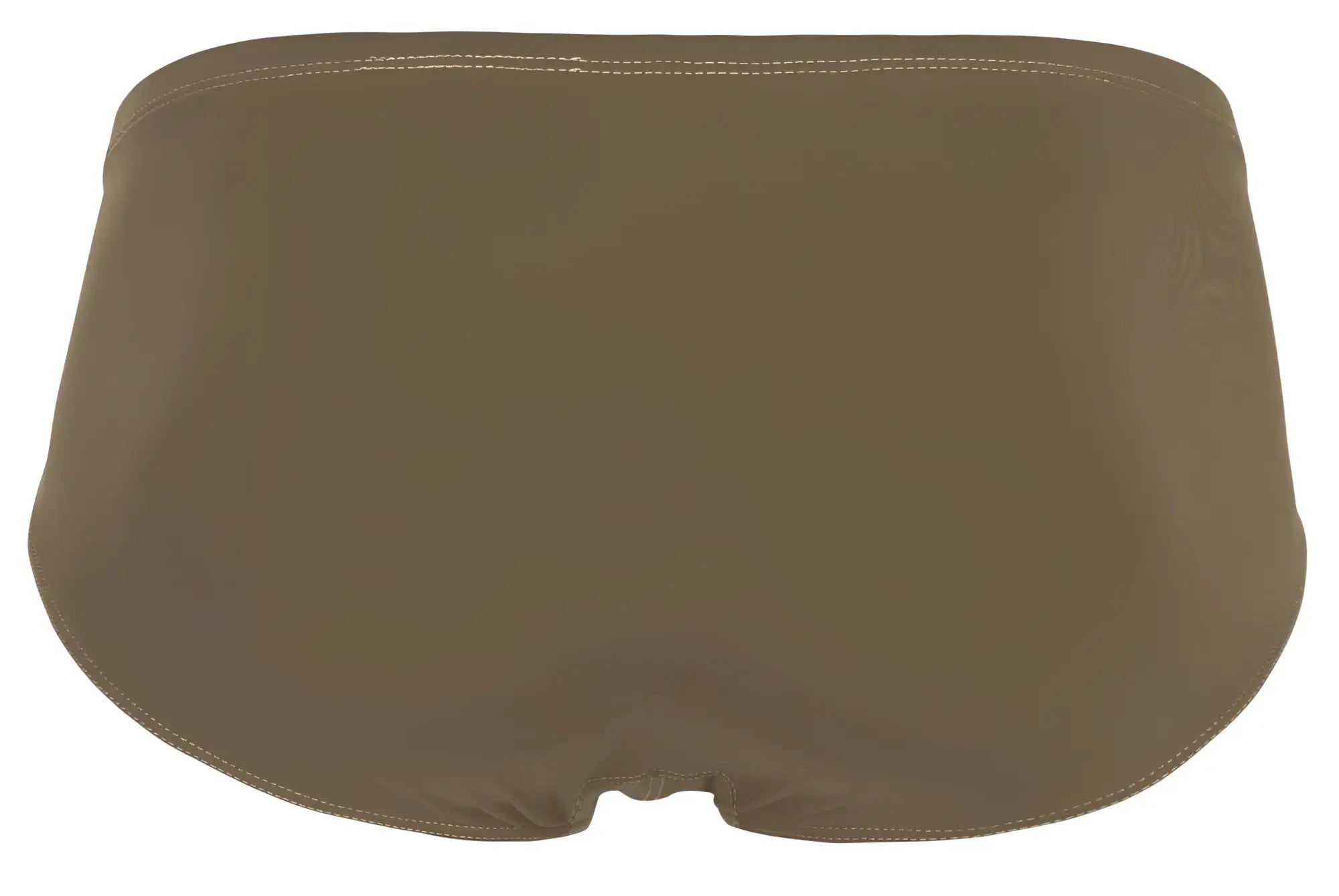 Brown clever 1870 audaz bikini briefs with smooth fabric finish and subtle waistband stitching front view