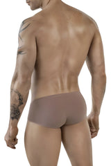 Tan clever 1870 audaz bikini seamless briefs with smooth form fitting design in brown color