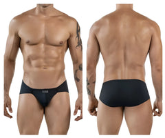 Black briefs clever 1870 audaz bikini in dark gray with sleek form fitting design and subtle brand tag at the waistband