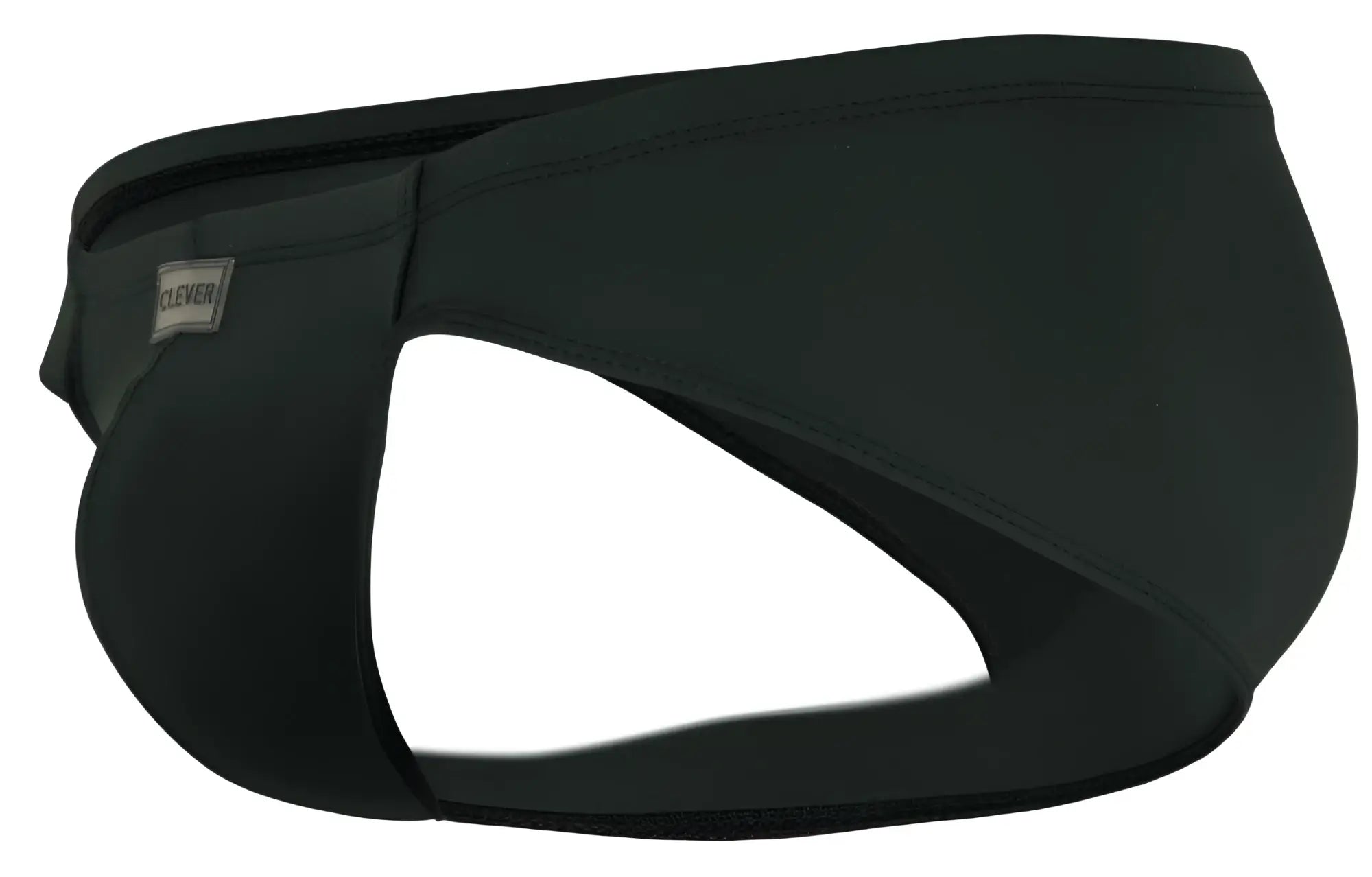 Black sleek form-fitting swim trunks clever 1870 audaz bikini color dark gray with minimalist design