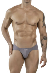 Gray clever 1870 audaz bikini briefs with smooth form-fitting design and small brand tag at the waistband