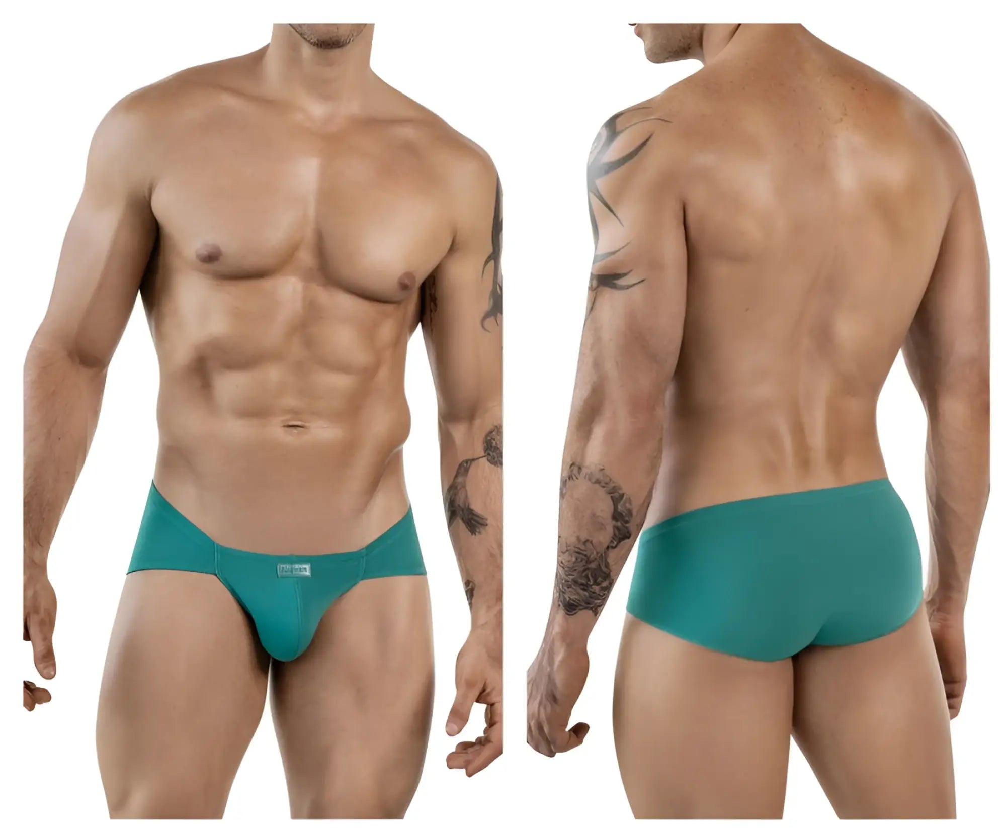 Teal colored clever 1870 audaz bikini men’s briefs with snug fit smooth fabric for comfortable everyday wear