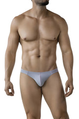Light gray Clever 2005 Raices briefs with form-fitting stretchy fabric and subtle seam detailing for men
