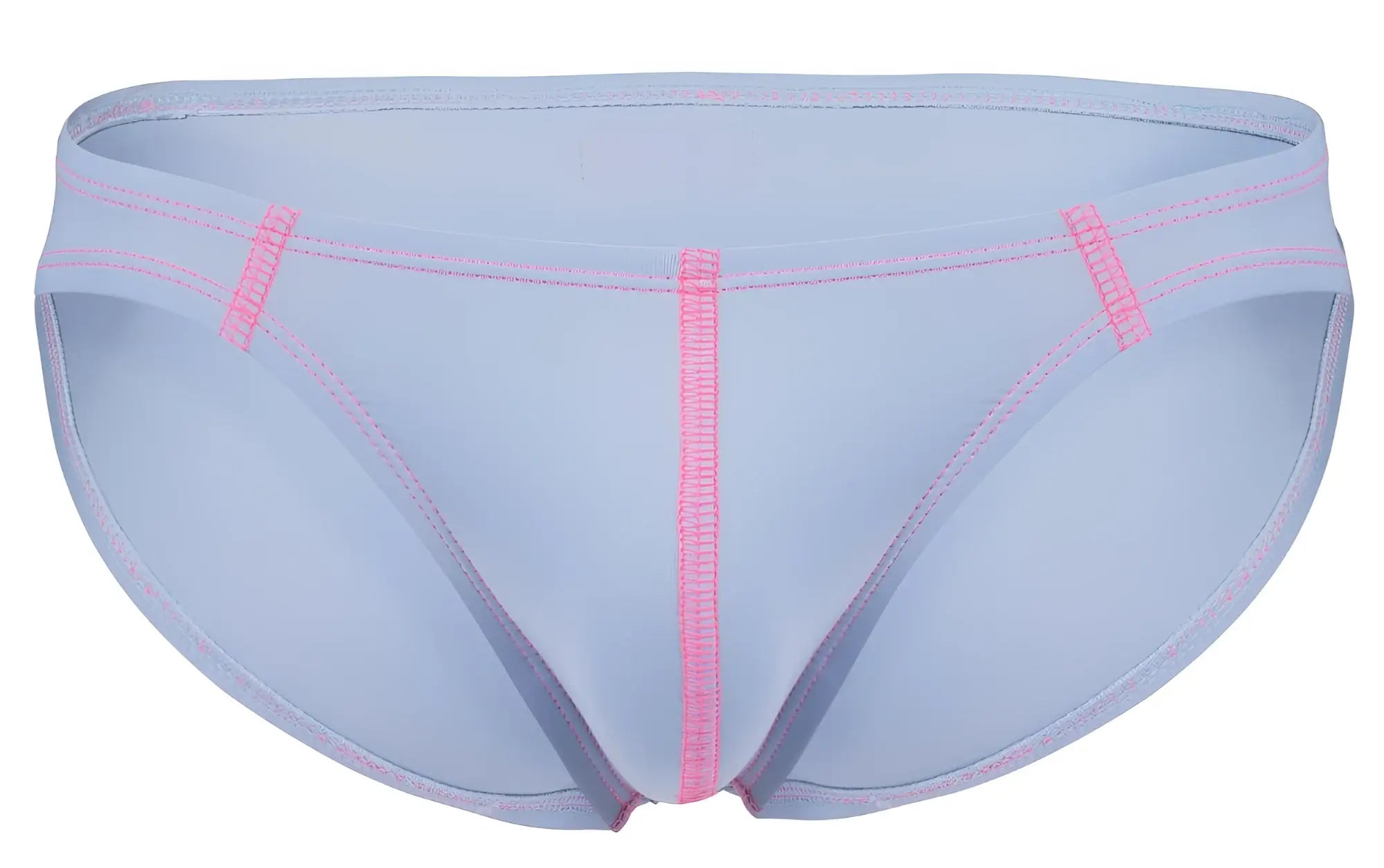 Light blue Clever 2005 Raices briefs with pink stitching and trim designed for athletic comfort and support