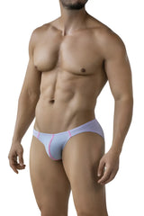 Light blue and pink clever 2005 raices briefs with a sleek form-fitting design for athletic use