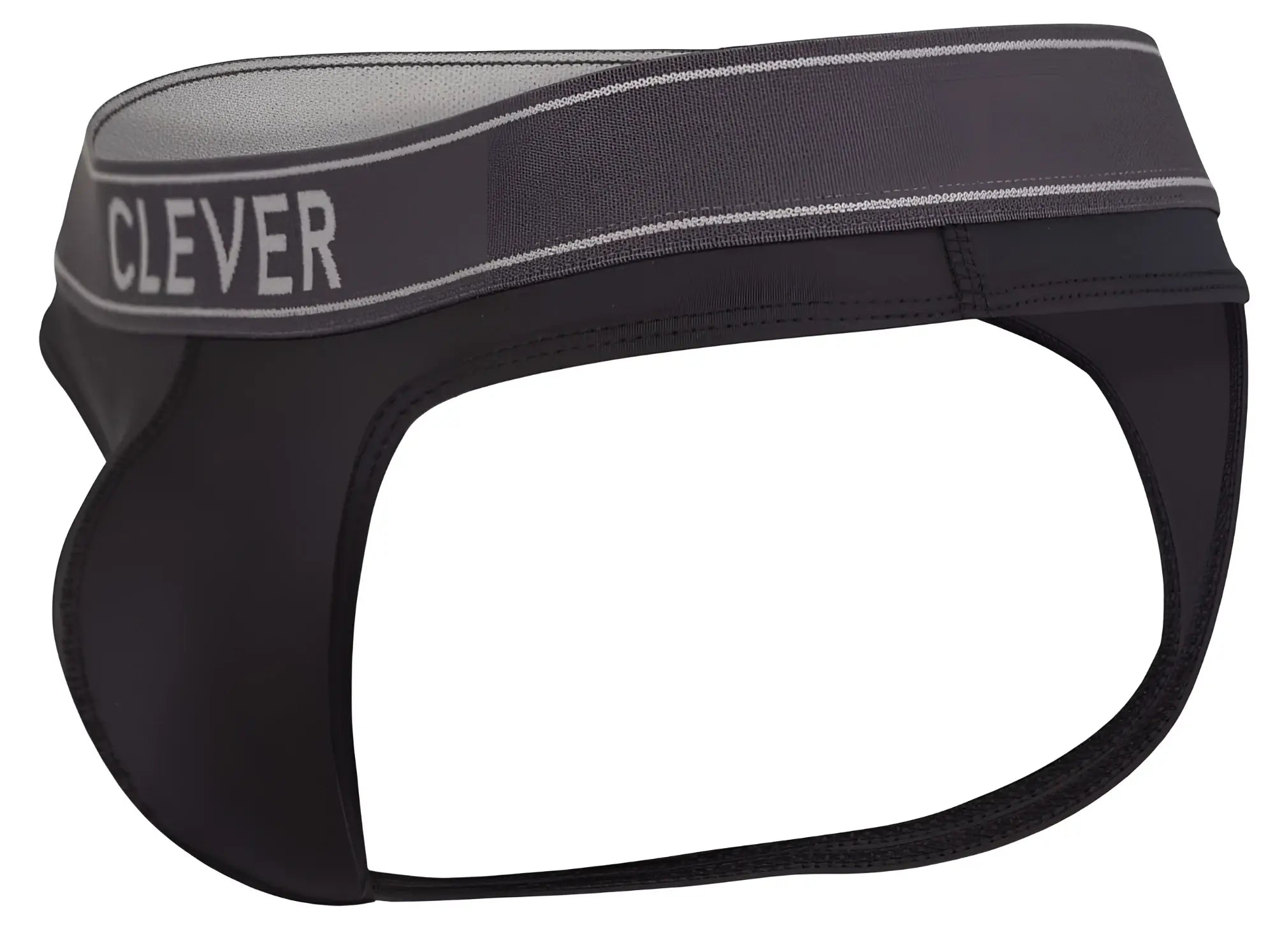 Clever 2008 raw thongs in dark gray with black accents featuring a sleek, form-fitting design in breathable fabric