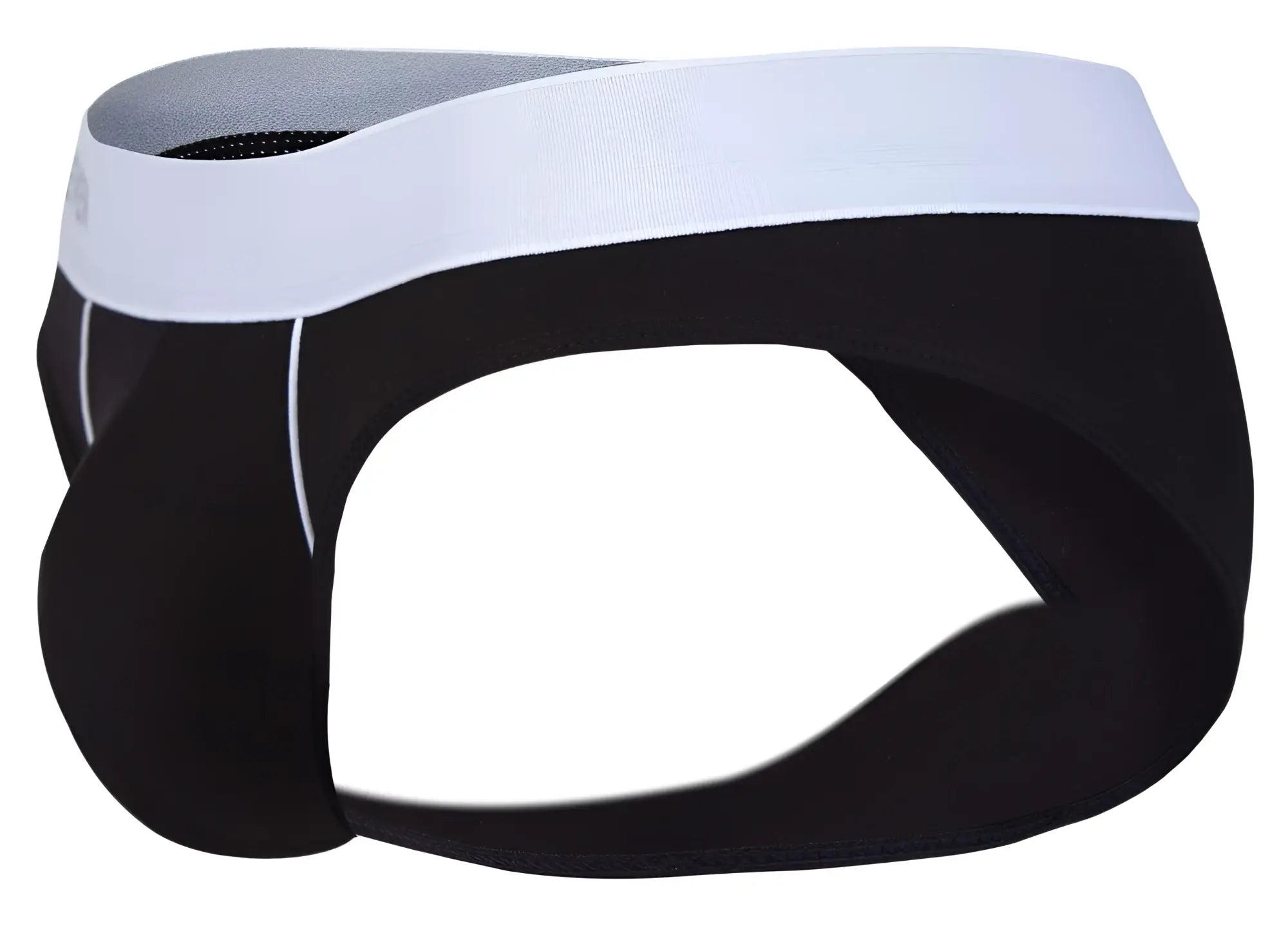Black and white clever 2012 origen athletic briefs with contrasting white waistband and modern sleek design