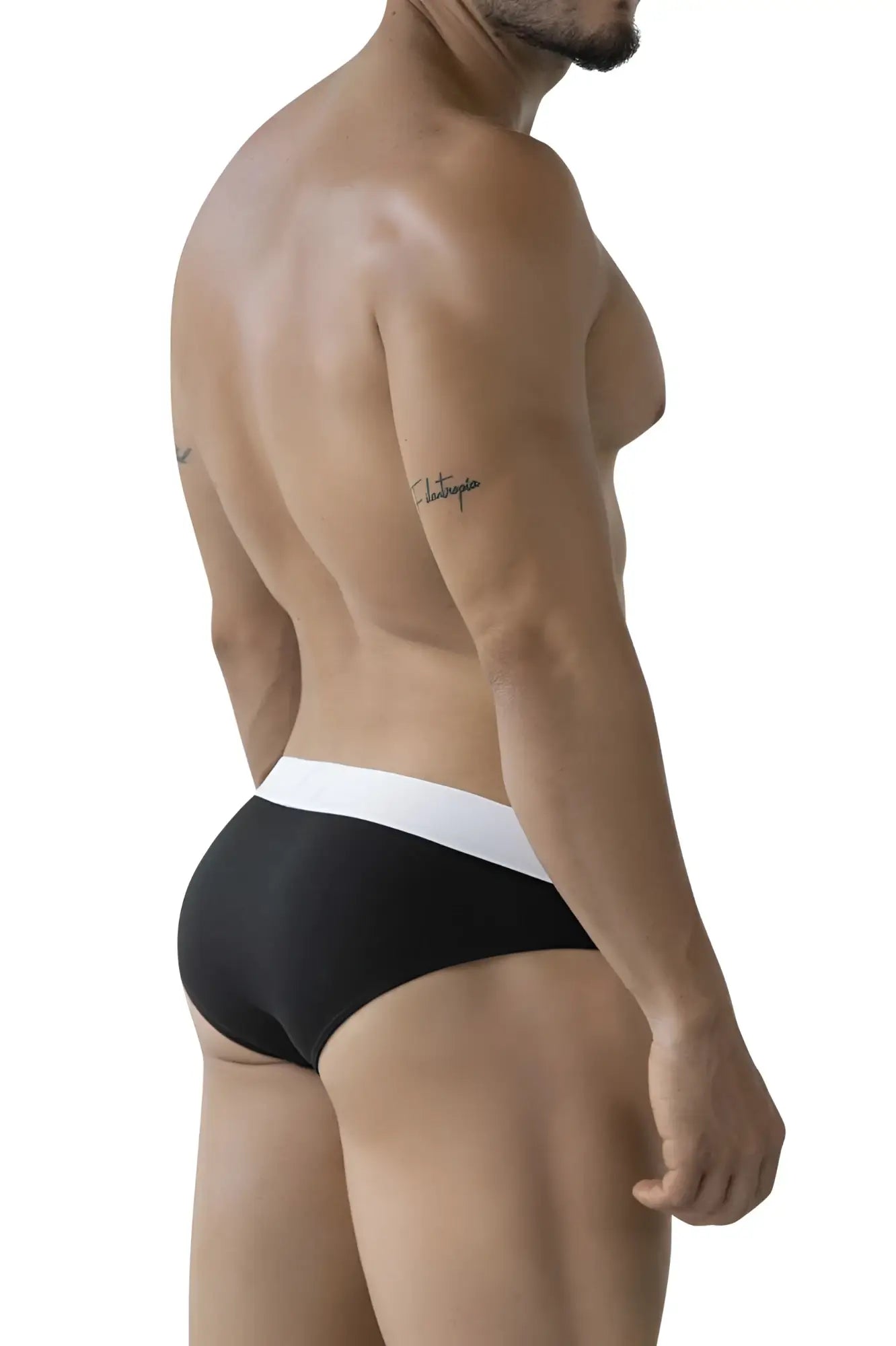 Black clever 2012 origen briefs with contrasting white waistband made from comfortable material for everyday wear
