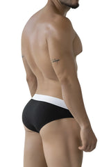 Black clever 2012 origen briefs with contrasting white waistband made from comfortable material for everyday wear