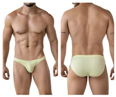 Clever 2014 reto briefs in light yellow featuring smooth stretchy fabric in a seamless light green design