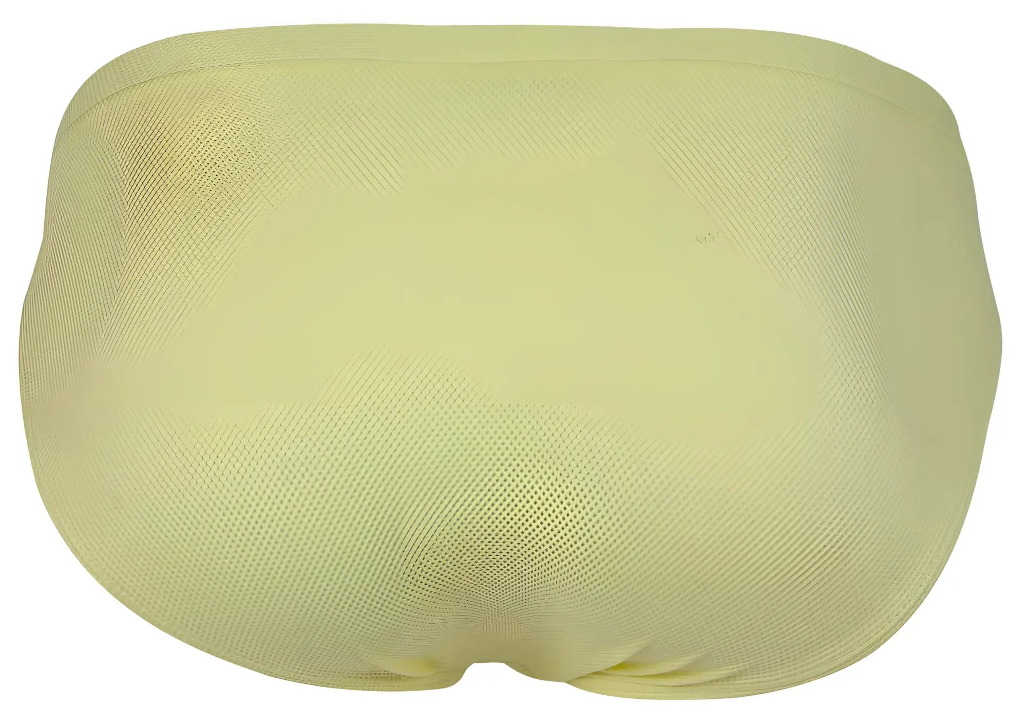 A pale yellow clever 2014 reto brief with a soft textured fabric finish in seamless design