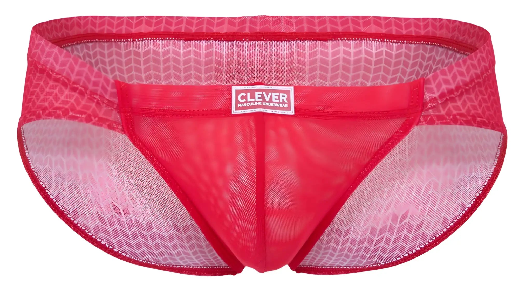 Clever 2016 Mosaico briefs men’s red mesh briefs with geometric pattern breathable underwear design