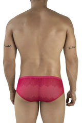 Bright pink mesh briefs with scalloped edge from clever 2016 mosaico briefs in red color