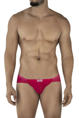 Bright pink clever 2016 mosaico briefs with textured fabric pattern and brand label on the waistband