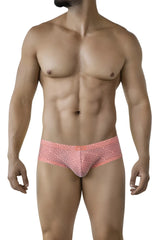 Coral-colored clever 2017 neon briefs with geometric pattern in orange designed for comfortable daily wear