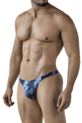 Dark blue clever 2020 galia men’s thong with cosmic pattern showcasing front view and comfortable fit