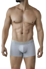 Light gray clever 2026 valladolid trunks boxer briefs with subtle gold clever logo on waistband for comfortable wear