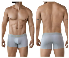 Light gray clever 2026 valladolid trunks boxer briefs with subtle gold logo on waistband for comfortable wear