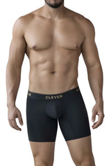 Black clever 2027 valladolid boxer briefs with gold logo band designed for comfortable everyday wear