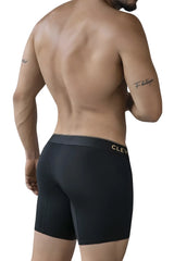 Black cleva 2027 valladolid boxer briefs with sleek form-fitting design and gold lettering on waistband