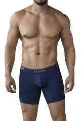 Navy blue clever 2027 valladolid boxer briefs with white logo waistband designed for comfortable everyday wear