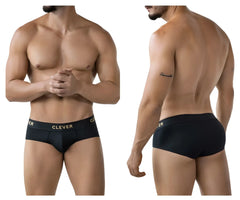 Black clever 2028 valladolid briefs with gold logo waistband designed for comfortable everyday wear