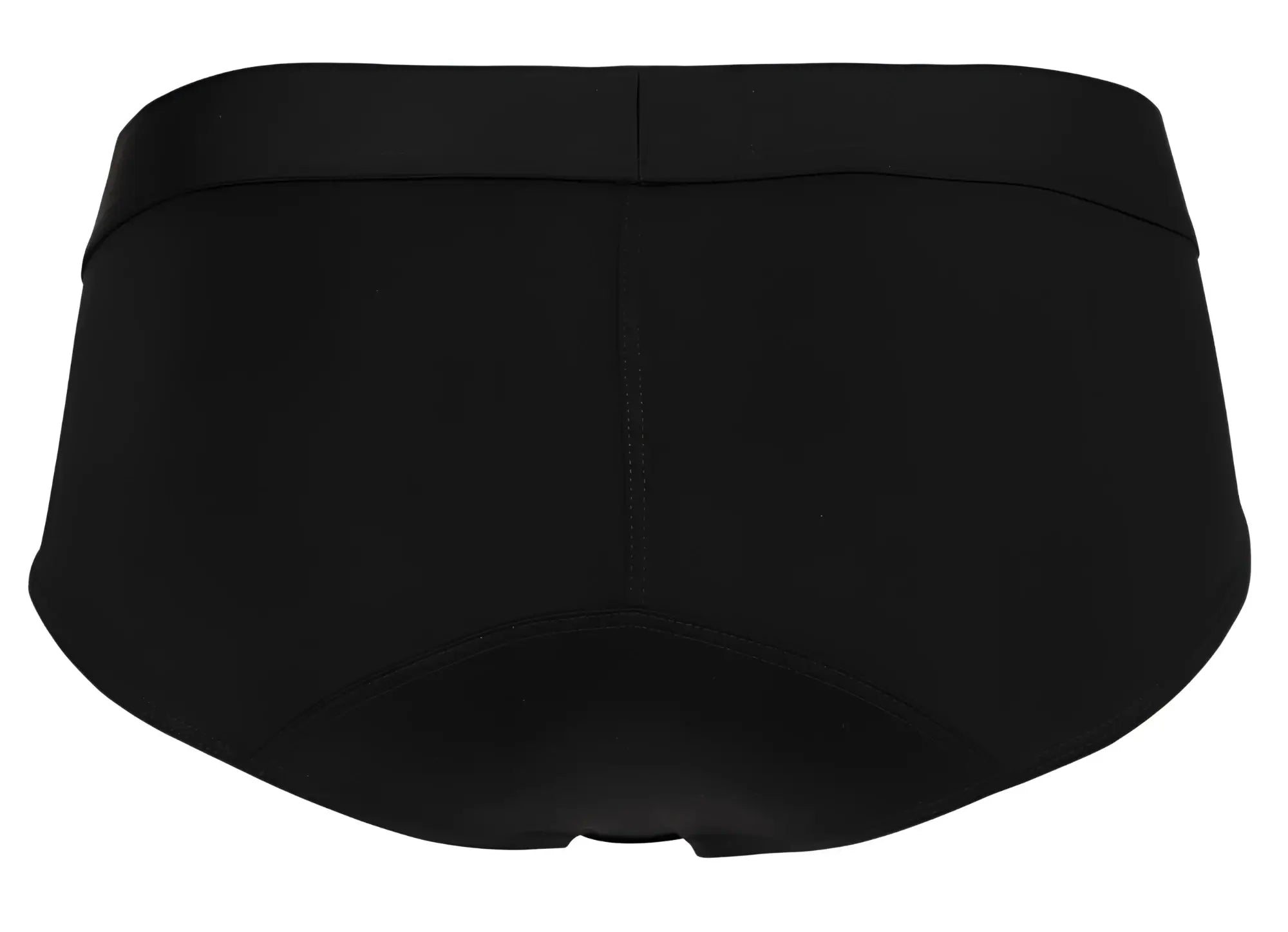 Black clever 2028 valladolid briefs featuring a smooth seamless design and elastic waistband shown from the back