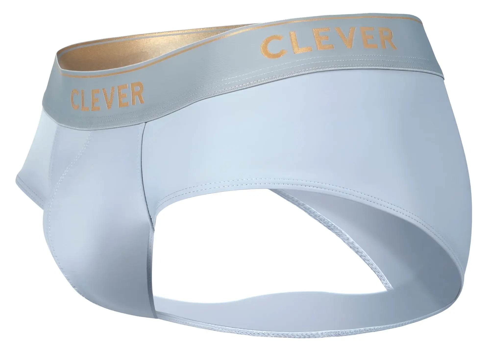 Light blue clever 2028 valladolid briefs with gold-trimmed waistband in gray color for comfortable wear