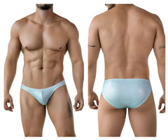 Light blue clever 2039 galaxy briefs with lace trim and subtle textured pattern for comfortable everyday wear