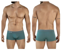 Teal color clever 2042 Mendoza trunks boxer briefs with white waistband and black clever branding for everyday wear